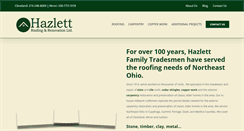 Desktop Screenshot of hazlettroofingandrenovation.com