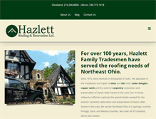 Tablet Screenshot of hazlettroofingandrenovation.com